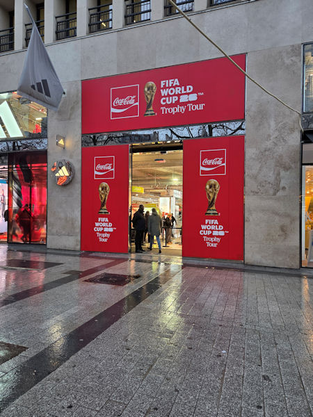 World cup trophy tour Paris 2026